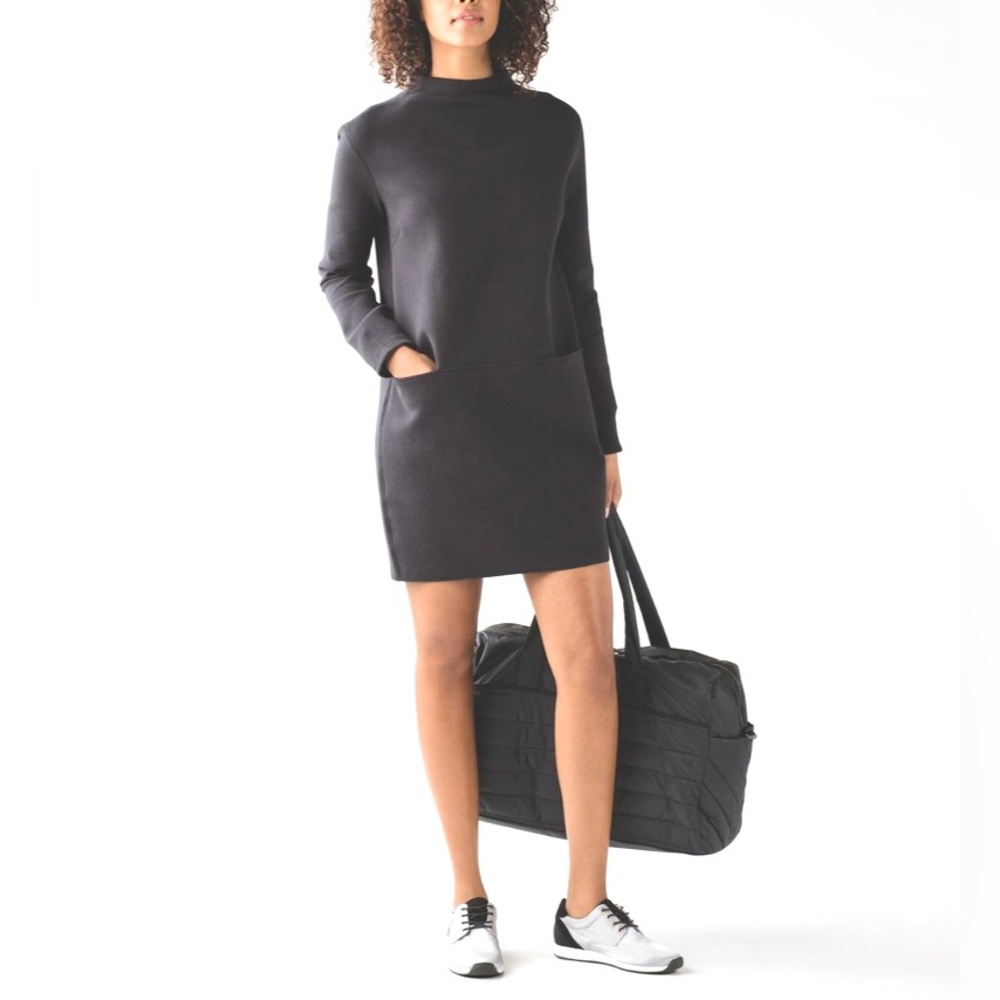 Lululemon Size 4 City Bound Dress Heathered Black